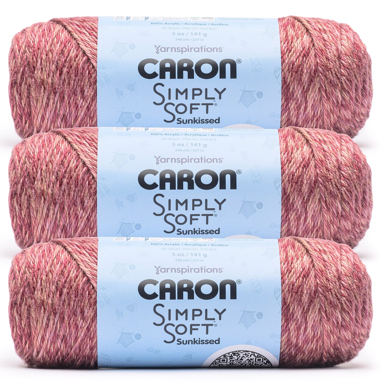 3 Pack Caron® Simply Soft Sunkissed™ Tonal Yarn